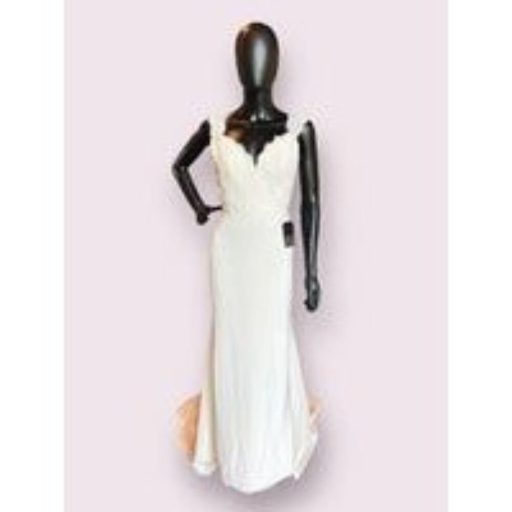 Silk/Lace Open Back Chapel - Jim Helm Wedding Gown